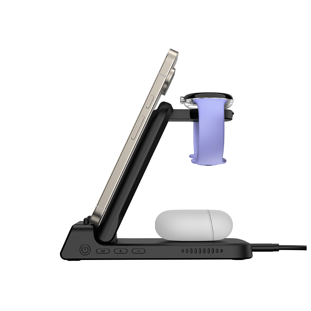 SwanScout 703G2 - 픽셀 워치 2/3용 3-in-1 무선 충전기