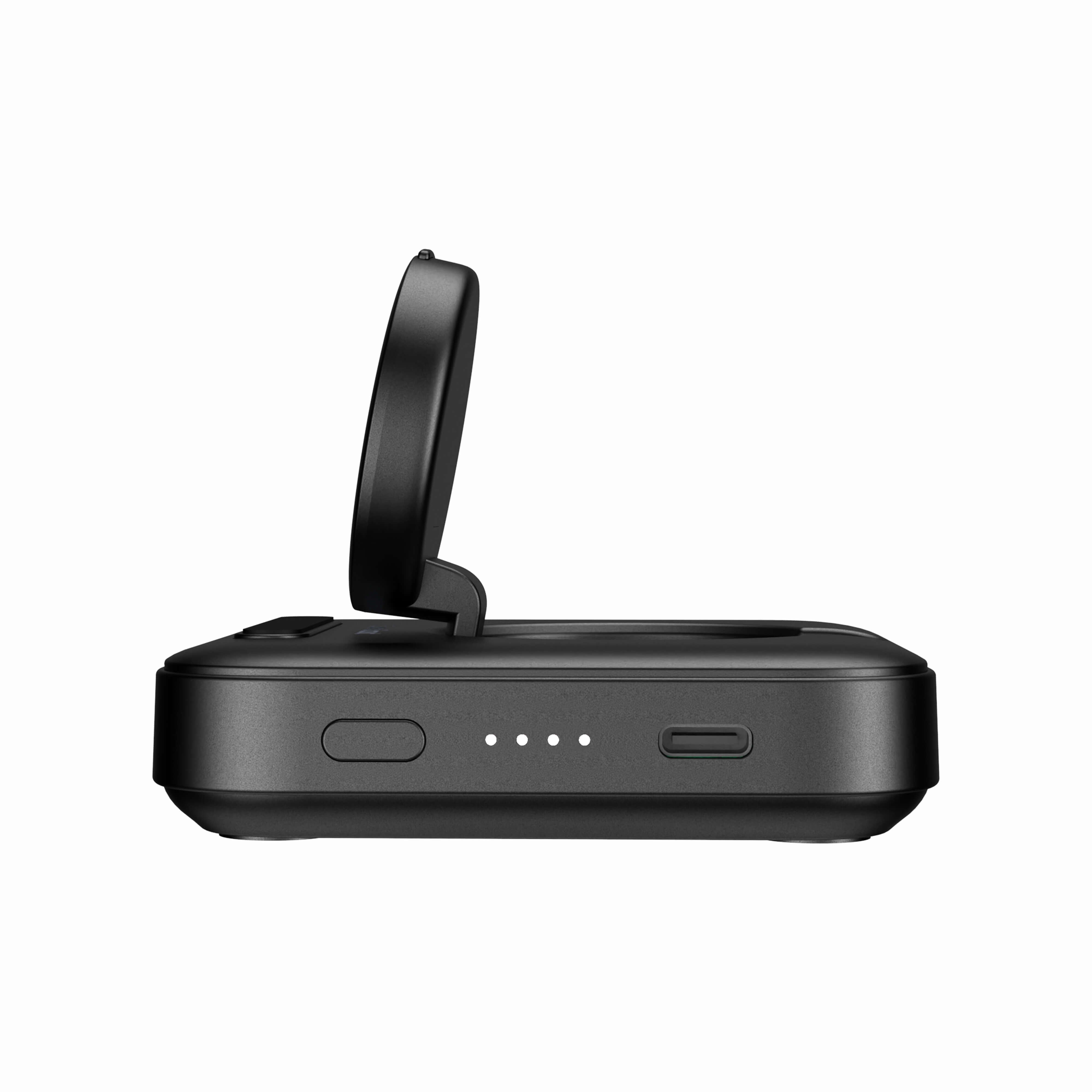 Compact and lightweight, the SwanScout 303G serves as a portable wireless charger ideal for travel and daily carry.