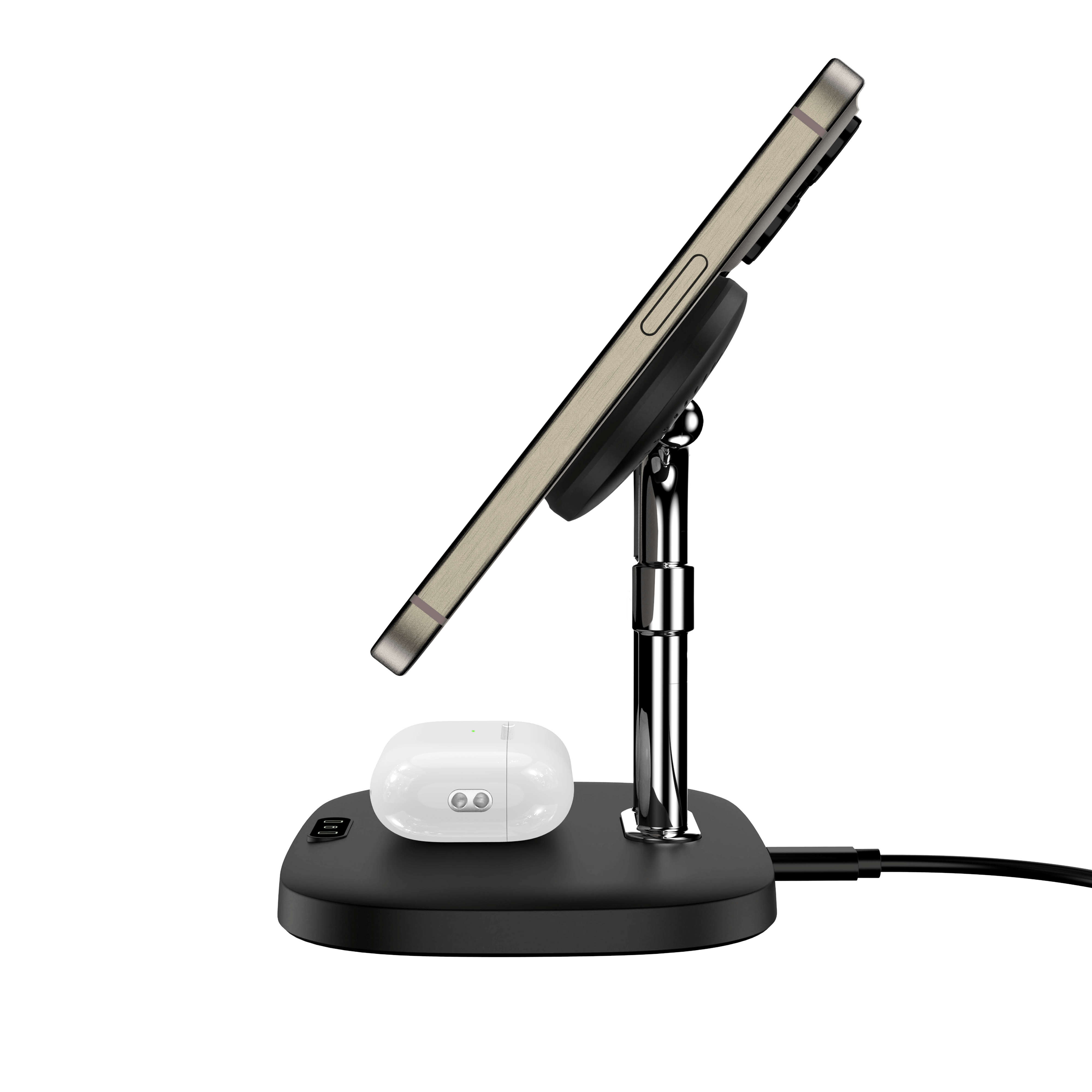 The swanscout 706M is a minimalist MagSafe charger crafted for efficient and elegant power delivery.