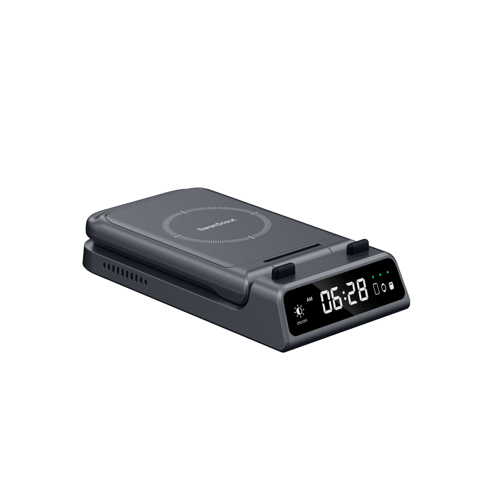 SwanScout 703A – 3 v 1 bezdrátová nabíječka pro Apple s hodinami