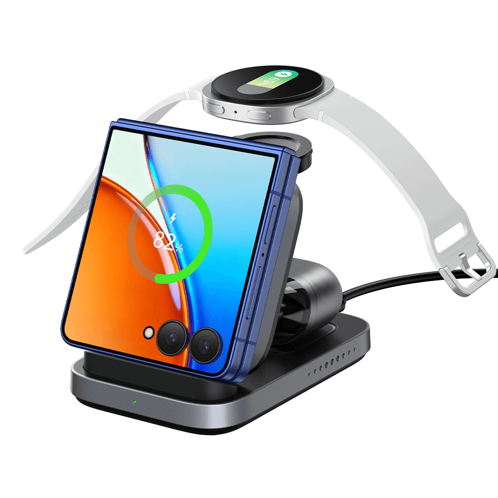 SwanScout 713F – 삼성 Z Flip 7용 3-in-1 무선 충전기