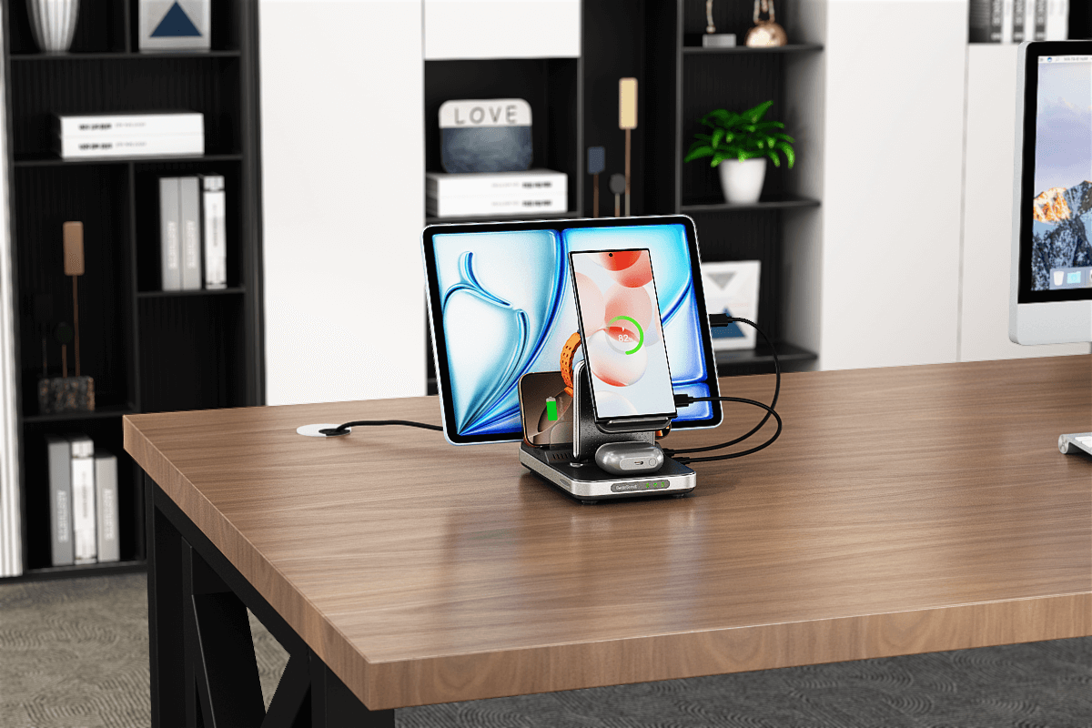 Power the Samsung Galaxy S22 Ultra with the SwanScout 901S, offering a fast wireless charging experience in one unit.