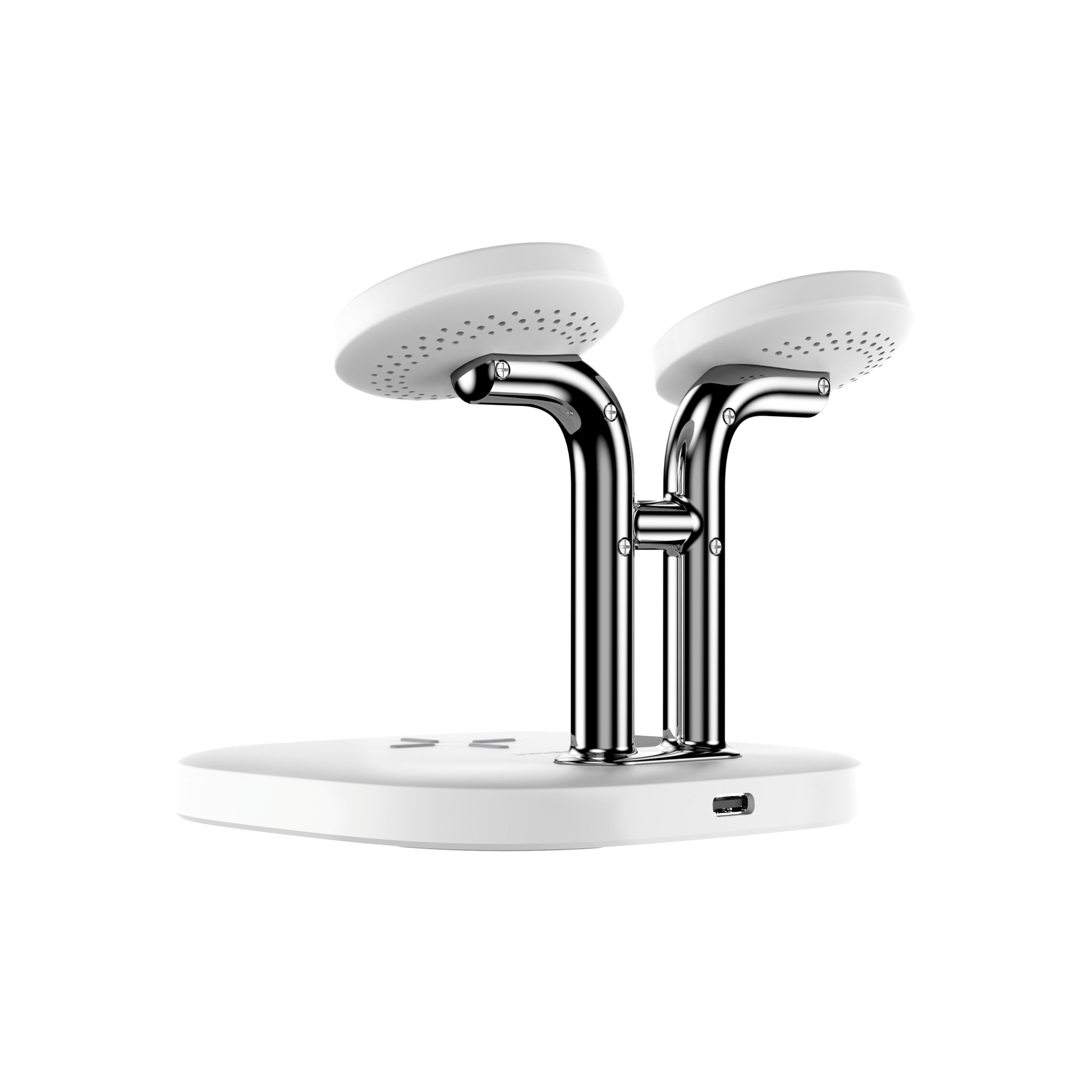 The rear structure of SwanScout 704D demonstrates efficient cable management and a stable base for home or office desktop organization