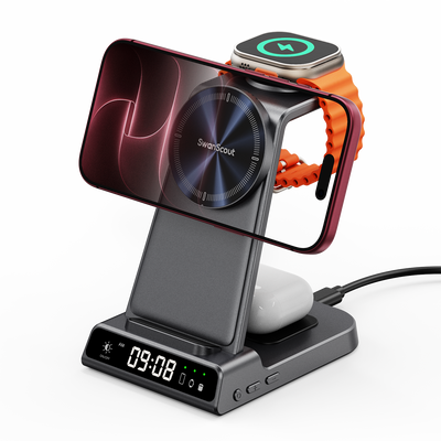 SwanScout C02M - 3 in 1 Magnetic Charging Station for Apple