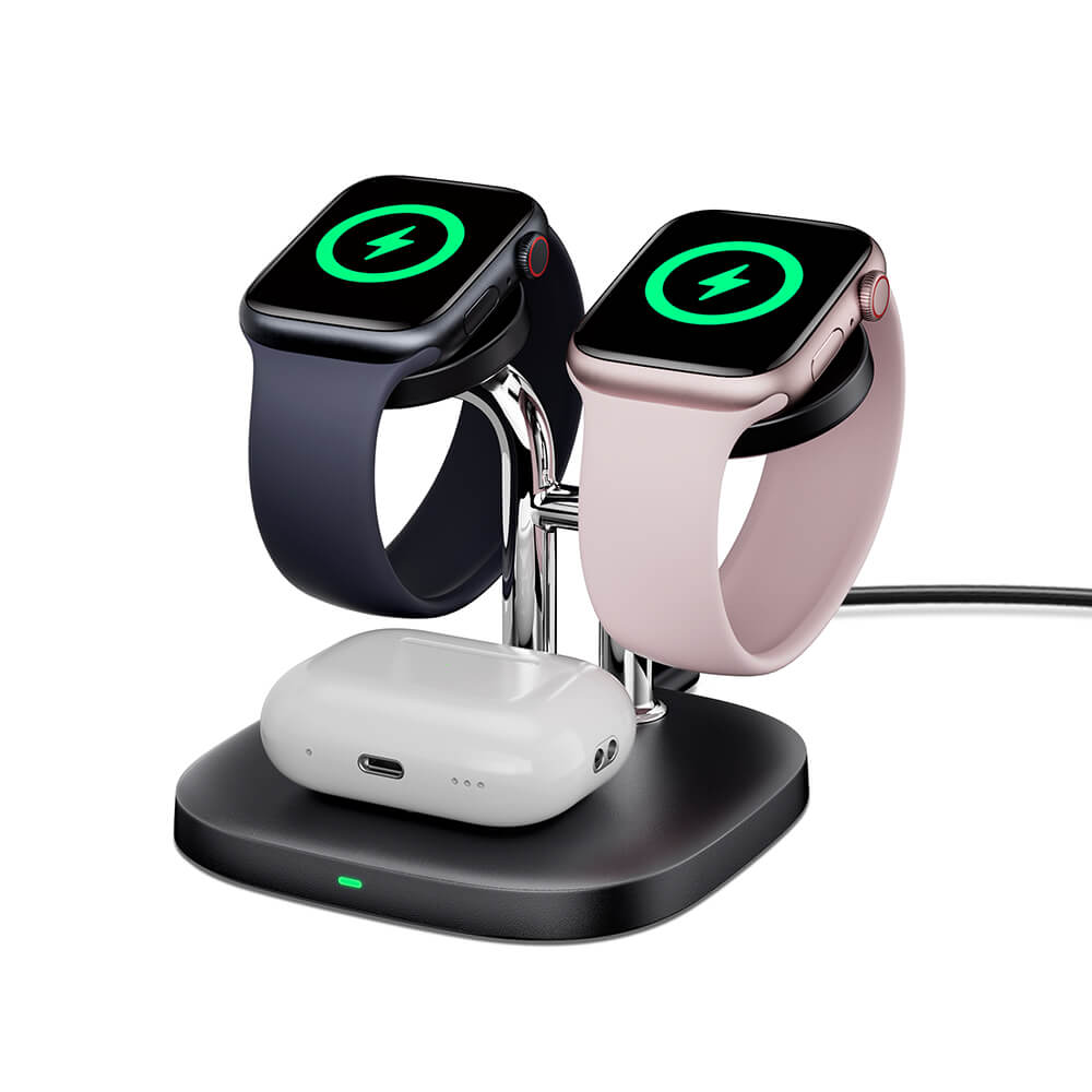 SwanScout 704A - Cargador Inalámbrico Dual para Relojes Apple