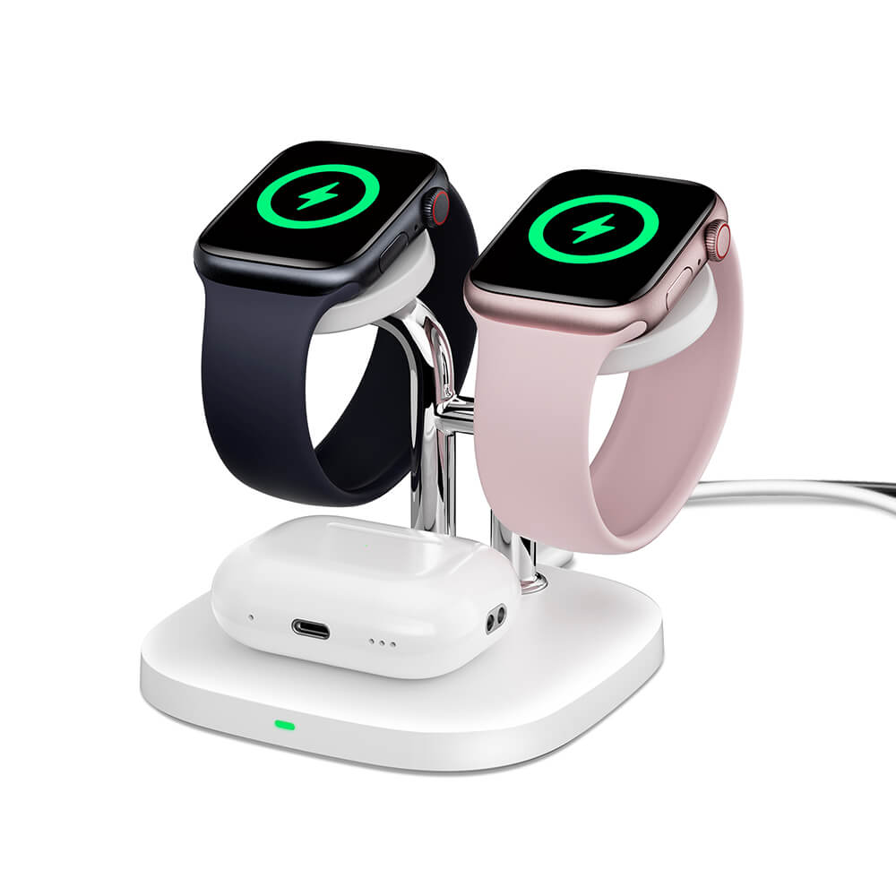 SwanScout 704A - Cargador Inalámbrico Dual para Relojes Apple