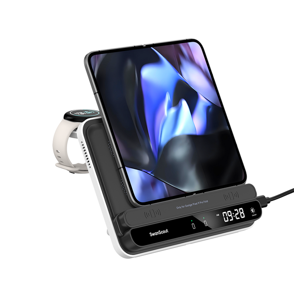 SwanScout 710FG2 - 适用于 Pixel Fold / Pixel 9 Pro Fold 和 Pixel Watch 2/3 的无线充电器