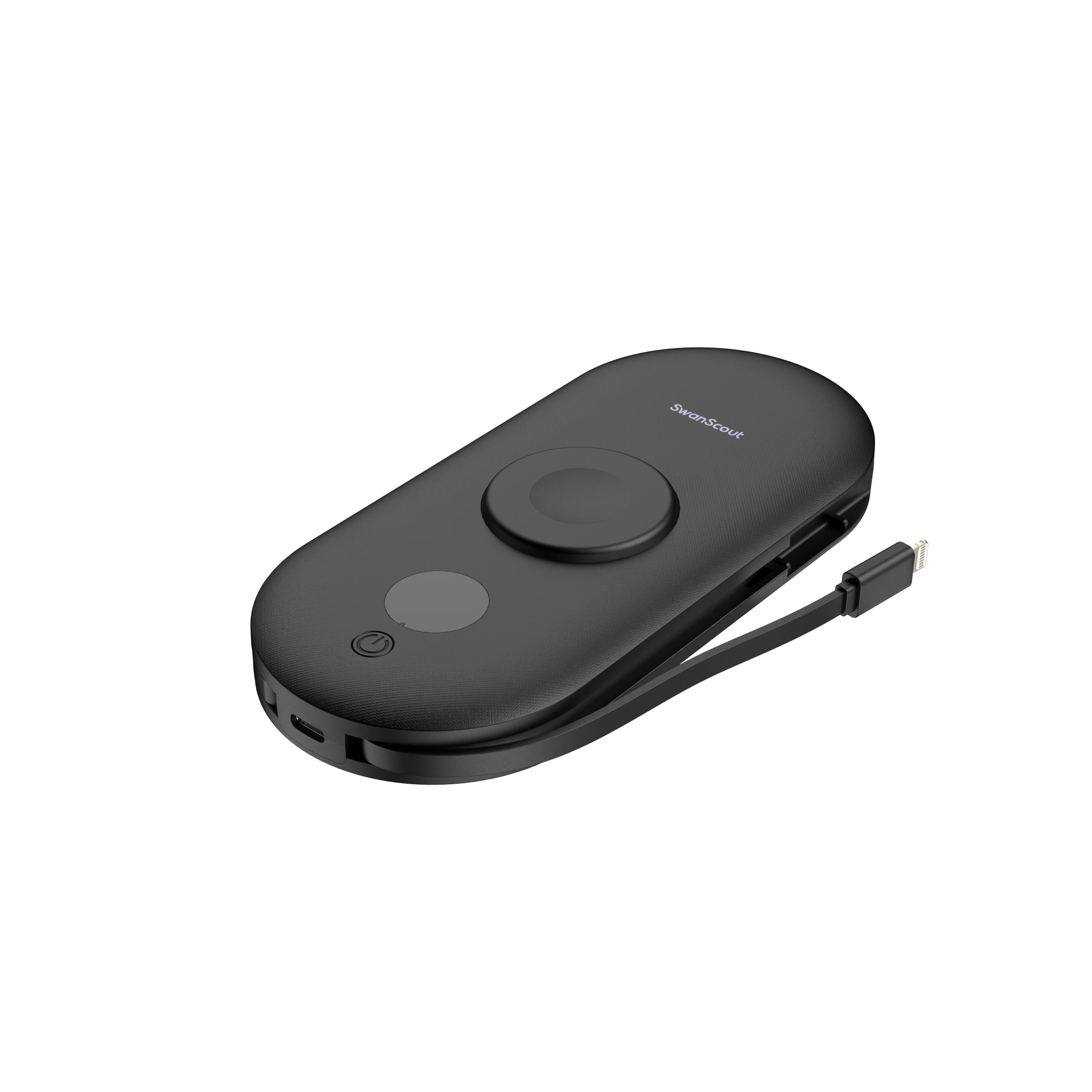 The SwanScout 302A is a portable wall plug-in charger for iPhone, designed for quick charging with the convenience of a built-in plug.