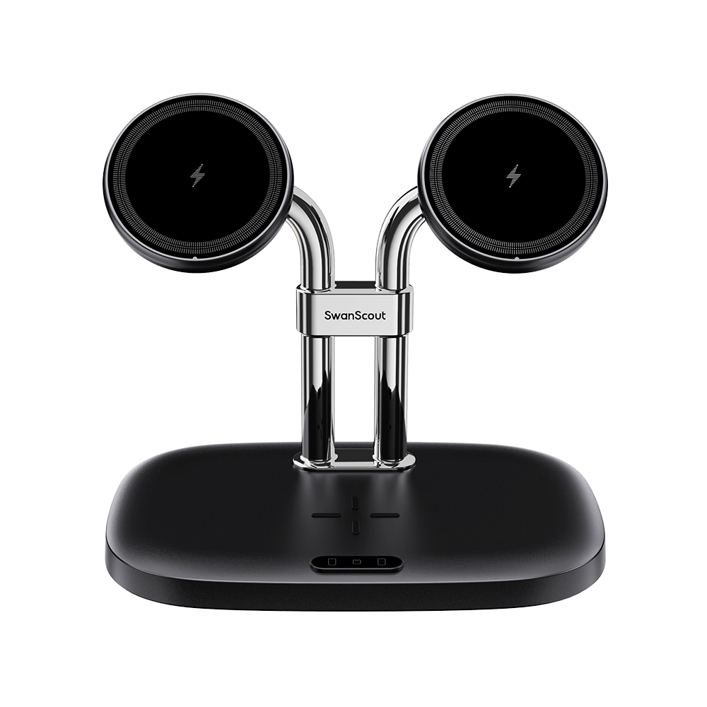 SwanScout 706SM - Carregador magnético duplo para Samsung