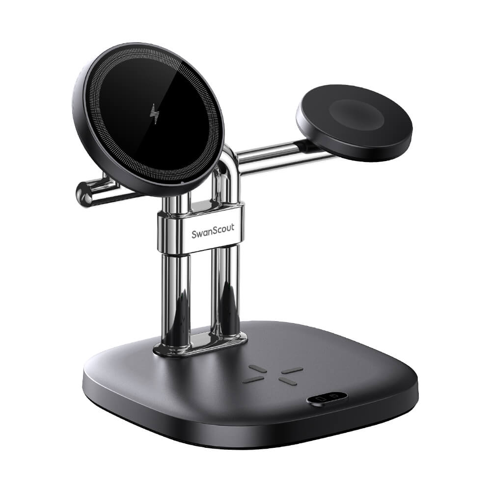 SwanScout 712M – 3 v 1 magnetická bezdrátová nabíjecí stanice pro Apple