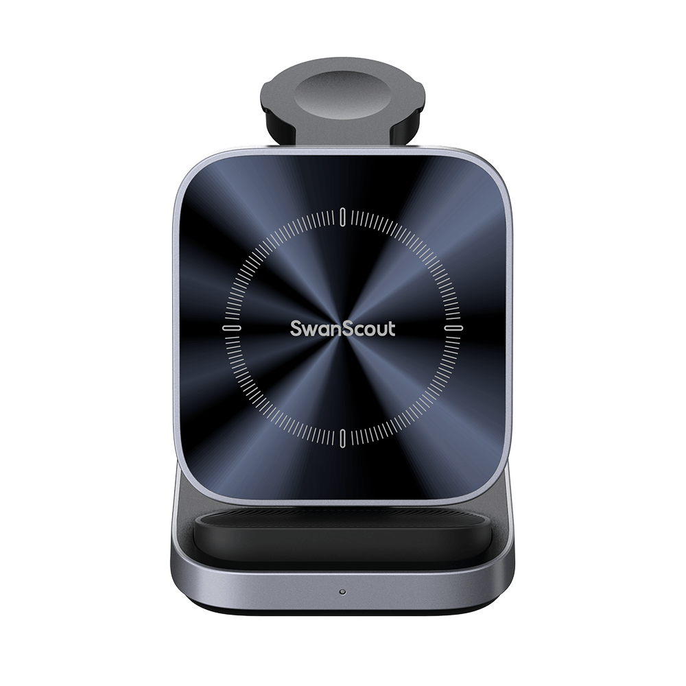 SwanScout 713A - Foldable 3 in 1 Wireless Charger for Apple