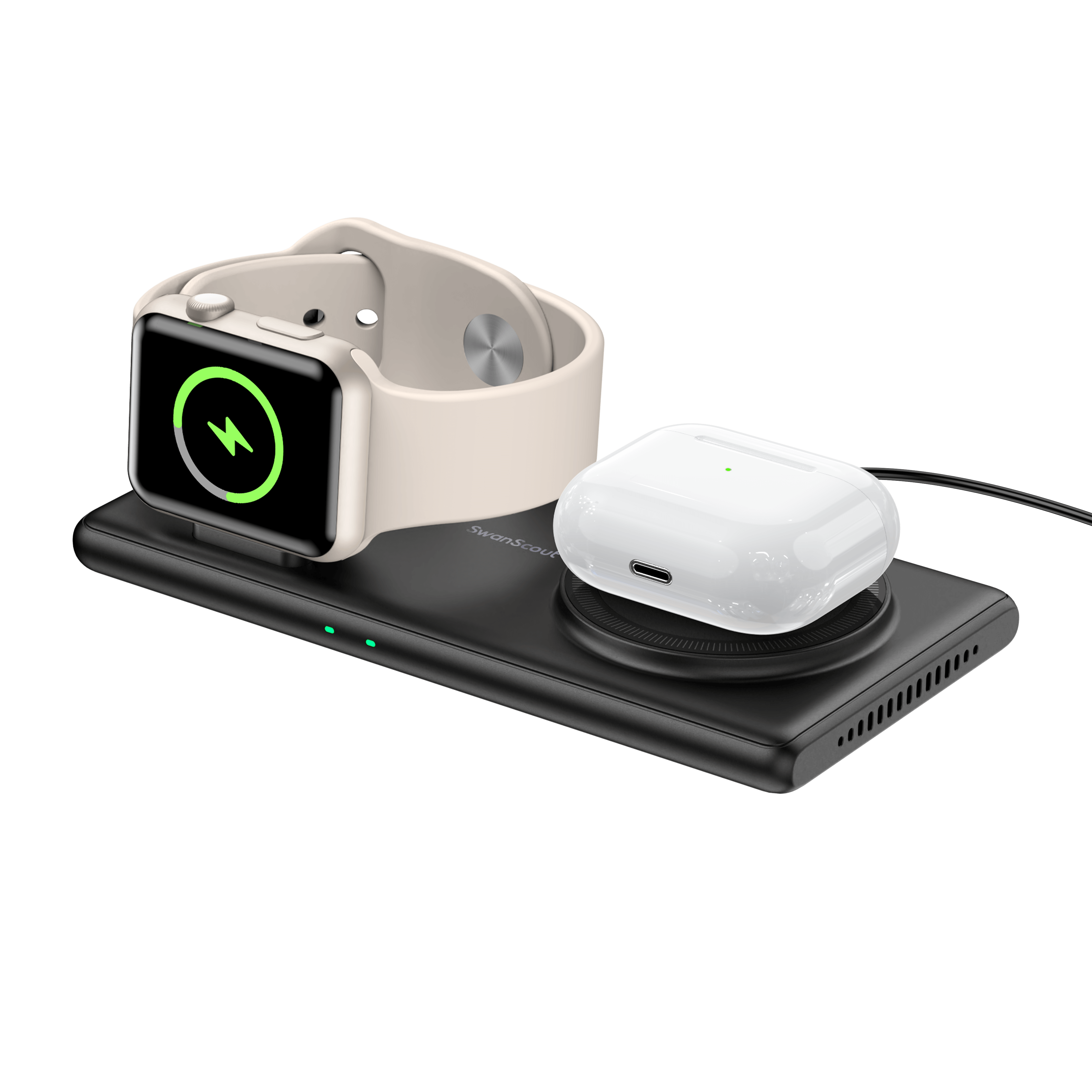 SwanScout 502M - 2 in 1 Magnetic Wireless Charger for Apple