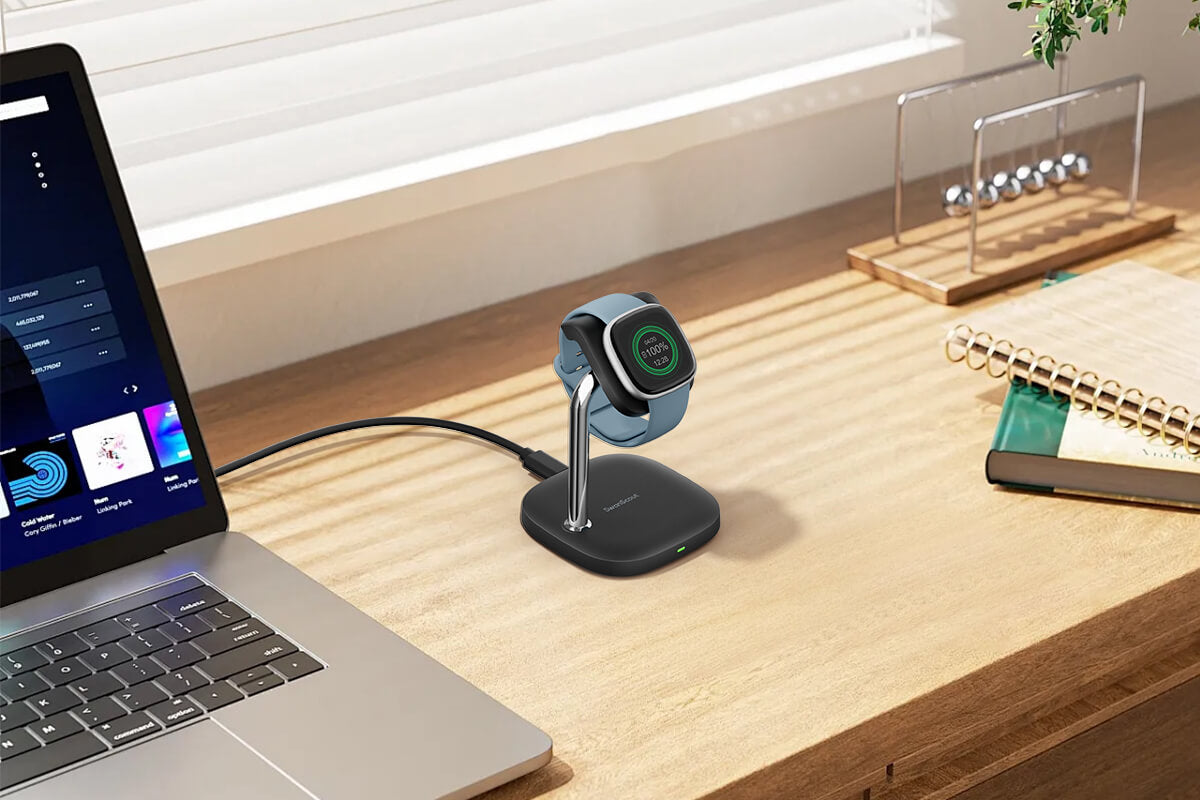 This wireless charger is compatible with all Fitbit Versa models, providing a reliable and convenient way to keep your watch charged.