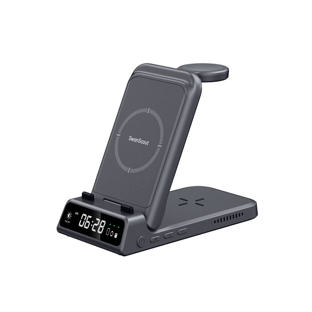 SwanScout 703S | 3 In 1 Foldable Wireless Charging Station for Samsung Devices