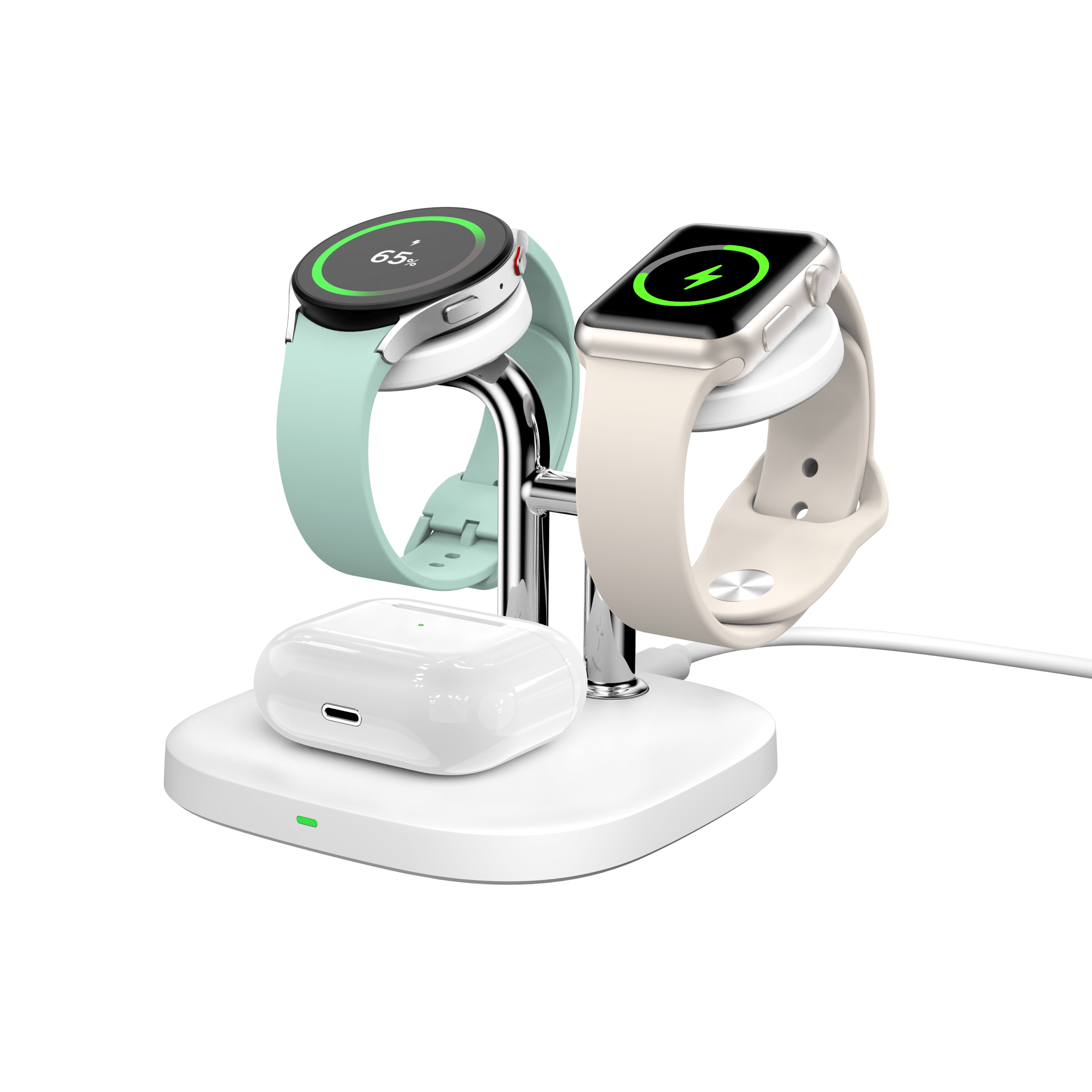 SwanScout 704D - Cargador inalámbrico para relojes de Apple y Samsung