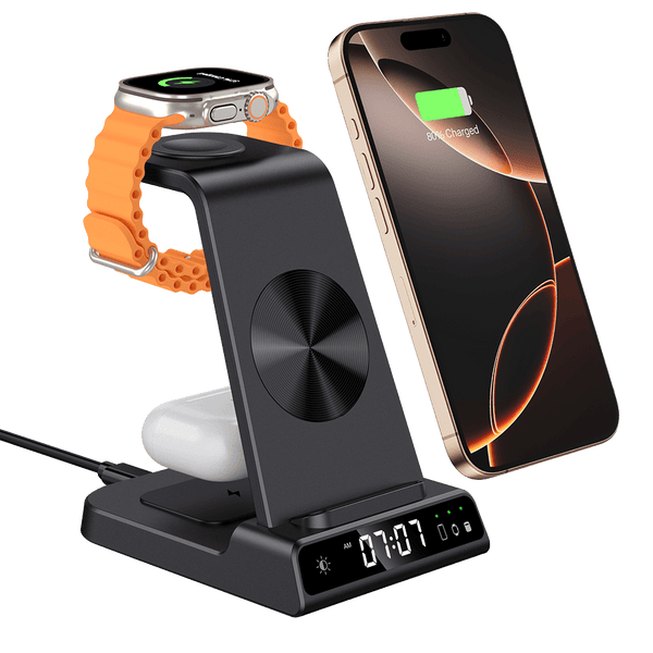SwanScout C02 - Supporto di ricarica wireless 3 in 1 per Apple