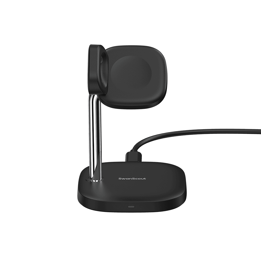 SwanScout 505G4 - Безжична поставка за зареждане на Pixel Watch 4, 6W бързо настолно зарядно устройство